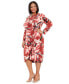 ფოტო #3 პროდუქტის Plus Size Hardware-Trim Side-Ruched Dress