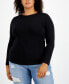 Plus Size Crewneck Top Черный, 3X - фото #1