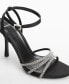 ფოტო #4 პროდუქტის Women's Rhinestone Straps Heeled Sandals