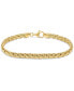 Gold Plated Paddy Oval 5mm Chain Bracelet in Sterling Silver