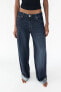 RELAXED FIT FOLD-UP LOW-RISE JEANS