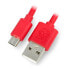 Фото #1 товара MicroUSB B - A cable for Raspberry Pi - 1m - red