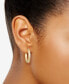 Diamond Cut Oval Hoop Earrings in 10k Yellow Gold