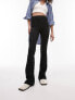 Фото #1 товара Topshop skinny rib flared trouser in black