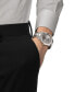 ფოტო #5 პროდუქტის Men's Swiss Gentleman Gray Titanium Bracelet Watch 40mm