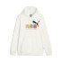 Фото #1 товара Puma Essentials Multicolor Pullover Hoodie Mens White Casual Outerwear 67717165