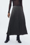 Zw collection pleated satin skirt