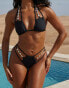 Фото #2 товара Moda Minx X Savannah-Shae Richards ruby double strap triangle bikini top in black