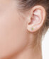 ფოტო #2 პროდუქტის EFFY® Yellow & White Diamond Oval Halo Stud Earrings (7/8 ct. t.w.) in 18k Two-Tone Gold