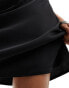 Фото #3 товара YAS satin mini skirt in black - BLACK