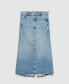 Women's Slit Denim Skirt Синий, S - фото #2