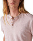 ფოტო #3 პროდუქტის Men's Linen Short Sleeves Henley T-shirt