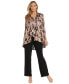 Фото #1 товара Women's 3-Pc. Metallic Jacquard Jacket, Tank Top & Pant Set