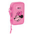 Фото #1 товара Двойной пенал Minnie Mouse Loving Розовый 12.5 x 19.5 x 4 cm (28 Предметы)