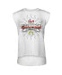 Фото #3 товара Women's White Los Angeles Rams Super Bowl LVI Champions Burst Muscle Sleeveless T-shirt