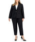Фото #1 товара Plus Size Stretch Crepe One-Button Pantsuit