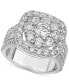 ფოტო #1 პროდუქტის Diamond Halo Cluster Engagement Ring (3-1/2 ct. t.w.) in 14k White Gold