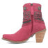 Dingo Bandida Paisley Studded Round Toe Cowboy Booties Womens Pink Casual Boots 9.5 - фото #3