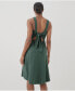 ფოტო #2 პროდუქტის Women's Organic Cotton Fit & Flare Tie-Back Dress