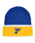 Men's Gold, Blue St. Louis Blues Iconic Striped Cuffed Knit Hat