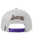Фото #2 товара Men's Gray, Purple Los Angeles Lakers Classic Logo Two-Tone Snapback Hat