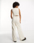 Фото #8 товара ASOS DESIGN Tall linen look button through jumpsuit in oatmeal