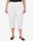 Plus Size All American Twill Capri Pants with Pockets