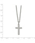 ფოტო #2 პროდუქტის Yellow IP-plated CZ Cross Pendant Cable Chain Necklace