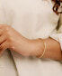 ფოტო #2 პროდუქტის Half Classic Half Sparkle 18k Gold Plated Bracelet Cuff