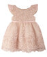 ფოტო #1 პროდუქტის Baby Girls Social Dress with Lace Embroidery