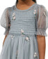 Фото #3 товара Toddler & Little Girls Embroidered-Mesh Puff-Sleeve Dress