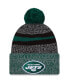 Фото #1 товара Men's Black, Green New York Jets 2023 Sideline Sport Cuffed Pom Knit Hat
