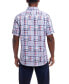Men's Short Sleeve Cotton Shirt with Ticking Stripe