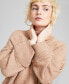 Фото #3 товара Women's Ribbed-Trim Mockneck Sweater, Created for Macy's