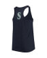 ფოტო #3 პროდუქტის Women's Navy Seattle Mariners Plus Size Swing for the Fences Racerback Tank Top