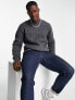 Фото #4 товара River Island chunky crew neck jumper in grey