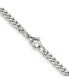 Stainless Steel Polished 4mm Curb Chain Necklace