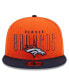 Фото #2 товара Men's Orange, Navy Denver Broncos Headline 9FIFTY Snapback Hat