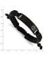 ფოტო #2 პროდუქტის Stainless Steel Black Enamel Nylon Adj. Medical ID Bracelet