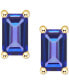 ფოტო #2 პროდუქტის Tanzanite Stud Earrings (1/2 ct. t.w.) in 14k Gold (Also in Emerald, Ruby & Sapphire)