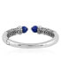 Фото #3 товара Sterling Silver Lapis Lazuli Gemstone Hinged Cuff Bracelet Size Large