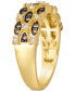 ფოტო #3 პროდუქტის Nude Diamond & Chocolate Diamond Openwork Triple Row Statement Ring (3/8 ct. t.w.) in 14k Gold