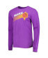 ფოტო #3 პროდუქტის Men's Purple Phoenix Suns Hardwood Classics Mohave Elevated Long Sleeve T-shirt