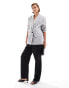 Vero Moda tailored herringbone blazer in light grey melange