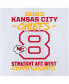 Фото #1 товара Men's White Kansas City Chiefs Eight-Time AFC West Division Champions T-shirt