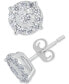 Diamond Halo Stud Earrings (1/2 ct. t.w.) in 14k White Gold