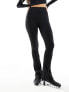 ASOS 4505 active fine rib kick flare leggings in black 36 - фото #7