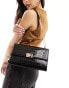 Фото #1 товара Dune glossy moc croc shoulder bag in black