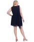 Plus Size Draped-Shoulder Boat-Neck Dress