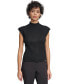 Фото #1 товара Women's Mock-Neck Ribbed Extended-Shoulder Sweater
